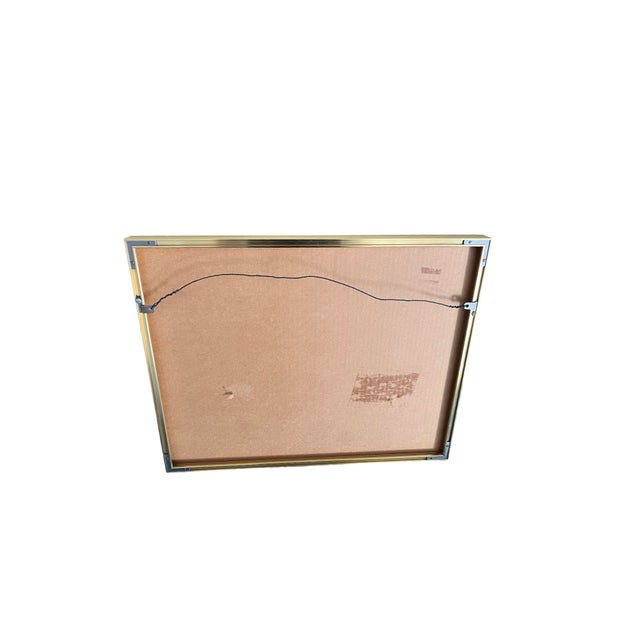 Metal 1982 Vintage Postmodern David Allgood Conch Embossed Wall Art Signed Brass Sea Art For Sale - Image 7 of 7