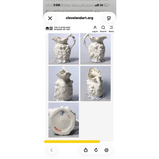 Circa 1850 Jacob Petit Silenus Bacchus Relief Porcelain & Gilt Pitcher For Sale - Image 11 of 12