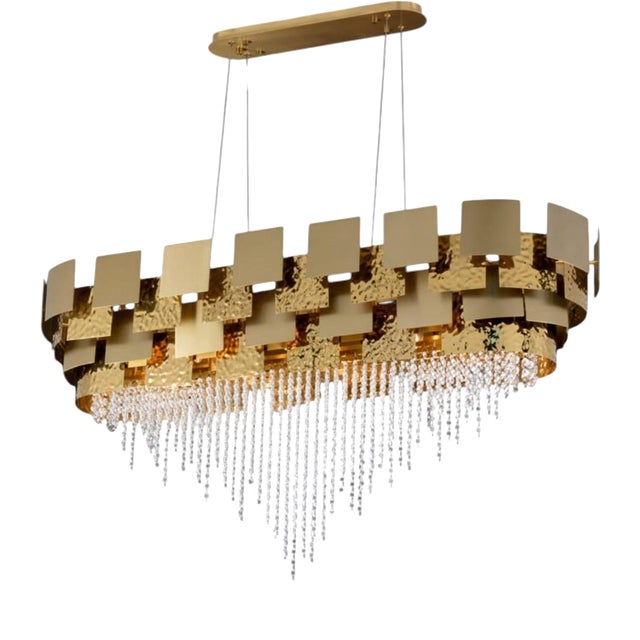 Collection Marte Chandelier in Metal and Crystal by Jago For Sale