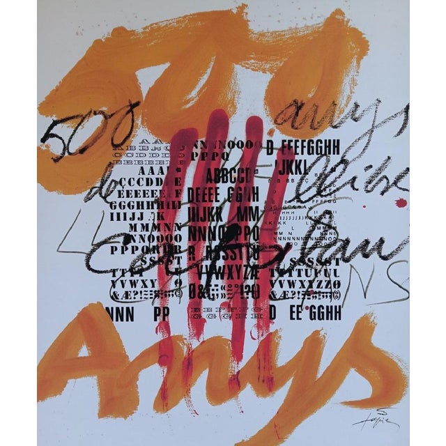 Original Exhibition Poster for Occasio Book Fair after Antoni Tapies, 1974 For Sale - Image 6 of 10