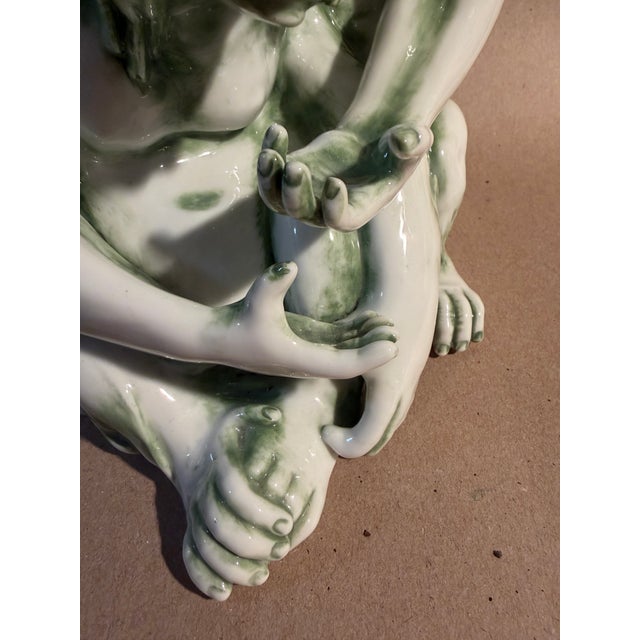Mid 20th C Dresden Pair of Porcelain Monkeys For Sale In New York - Image 6 of 8