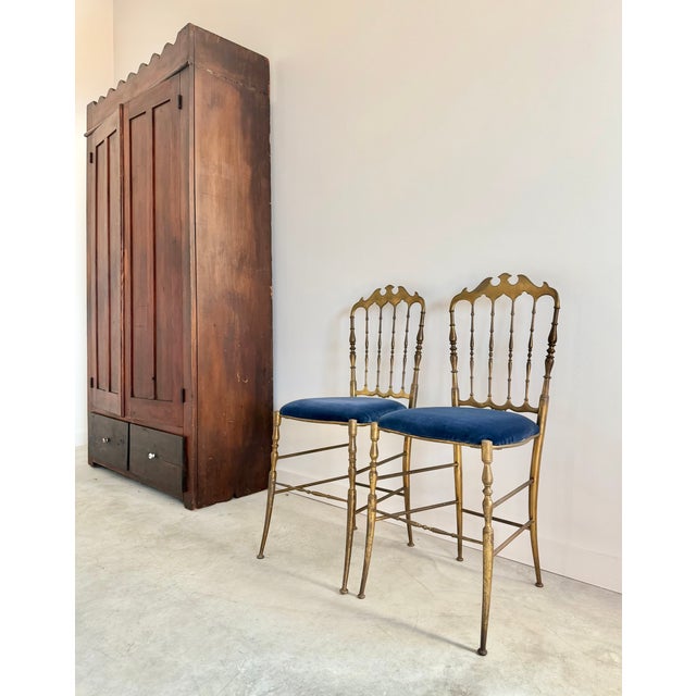 Metal Brass Chiavari Chairs, Italy, 1960s, Fratelli Levaggi/Guiseppe Gaetano Descalzi For Sale - Image 7 of 17