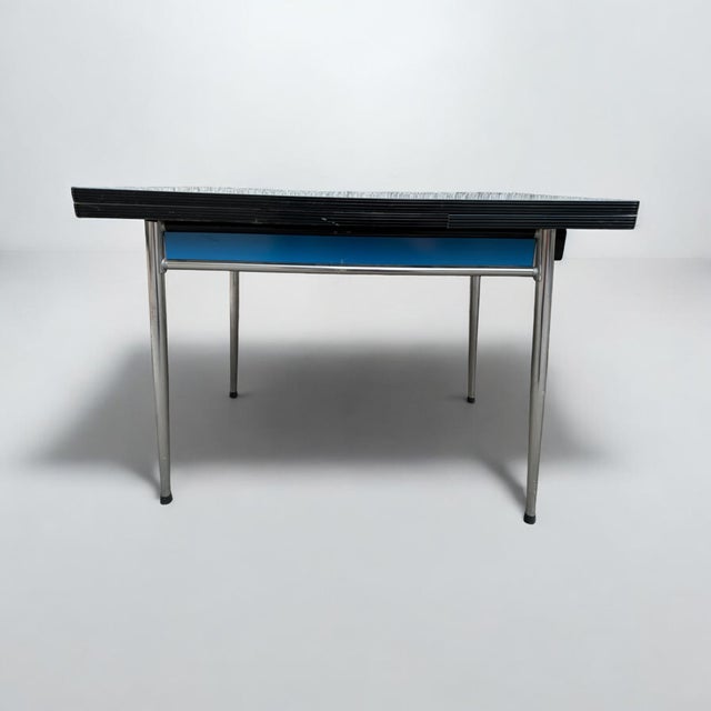 Blue Formica Table & Chairs from Jafae, 1960s, Set of 5 For Sale - Image 15 of 18