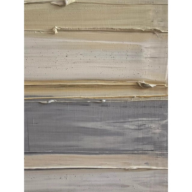 Mark Rothko Abstract Minimalist Landscape Oil Painting by Diane Grant / Neutral Color Palette / Color Field / Seascape For Sale - Image 4 of 7