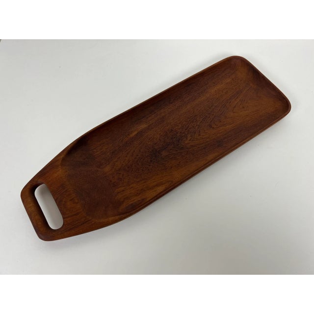 1960s Danish Teak Tray With Handle by Bonniers For Sale - Image 5 of 9
