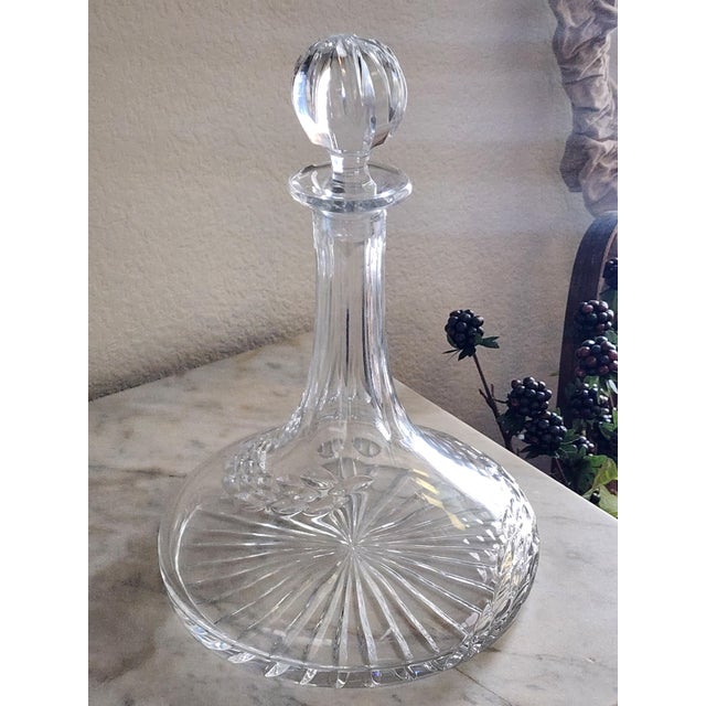 English Late 20th Century Crystal Ships Decanter 11" For Sale - Image 3 of 10