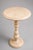 2020s Handcrafted Beige Marble Pedestal Side Table | Round Stone Accent Table For Sale - Image 5 of 5
