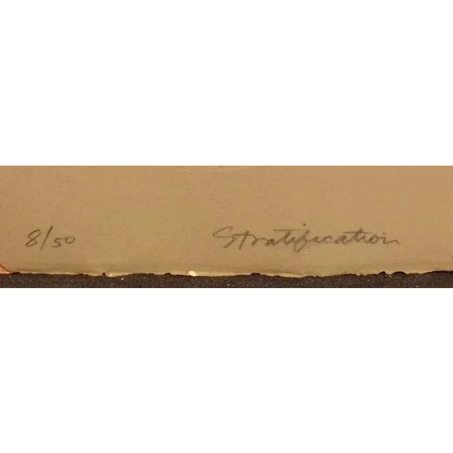 Printmaking Materials 1980s "Temple Stratification" Abstract Landscape Diptych Collagraph by John Ross - a Pair For Sale - Image 7 of 8