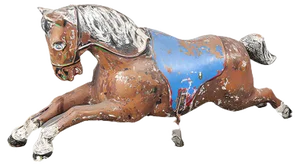 Large French Amusement Park Decorative Horse, 1950s