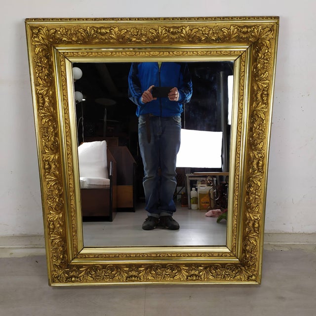 Gold Frame Mirror, 1890s For Sale - Image 5 of 18