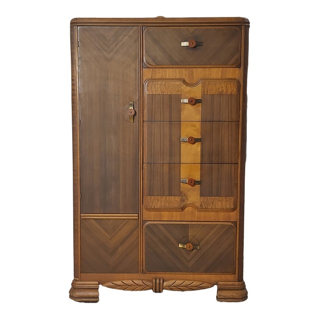 1930s Vintage Art Deco Waterfall Wardrobe Chairish