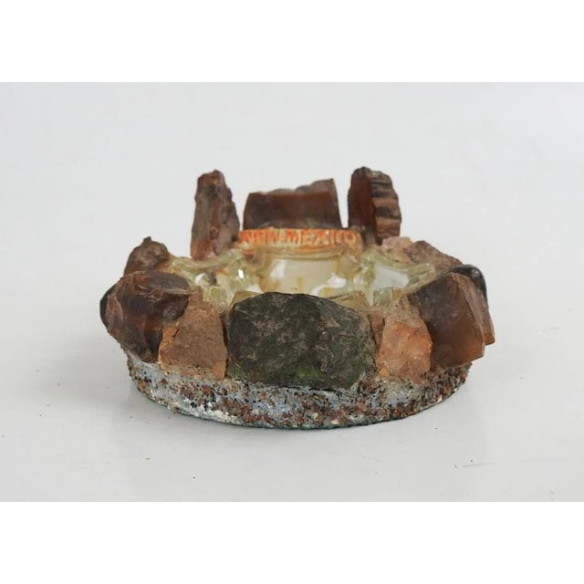 Rustic Vintage Mid 20th Century New Mexico Rock Souvenir Ashtray For Sale - Image 3 of 8