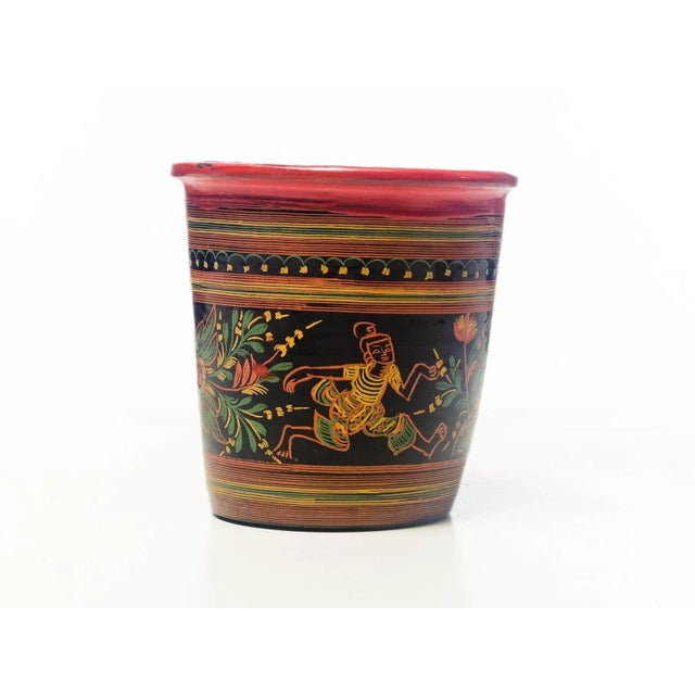 20th Century Antique Burmese Lacquered Cup For Sale - Image 10 of 10