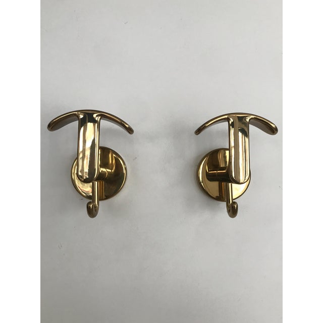 Metal Brass Coat Hangers, Italy, 1970s, Set of 7 For Sale - Image 7 of 11