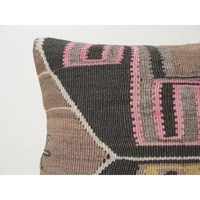 1980s Vintage Kilim Rug Pillow Cover For Sale - Image 5 of 9
