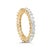Contemporary 14K Yellow Gold 3.0 Cttw Shared Prong-Set Princess-cut Diamond Eternity Band Ring (H-I Color, SI1-SI For Sale - Image 3 of 6