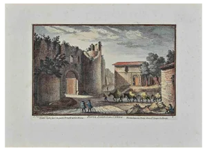 Giuseppe Vasi, Porta Salaria, Original Etching, 18th-Century