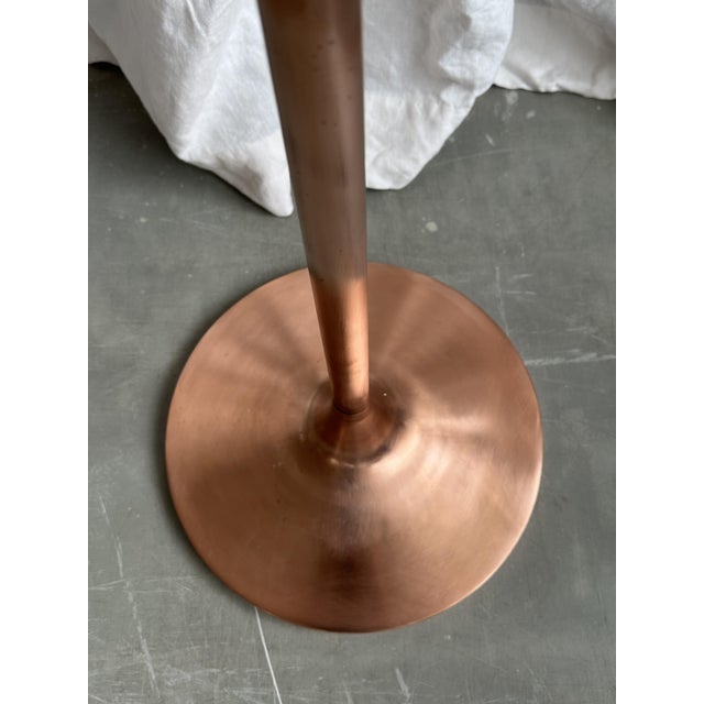 Mid-Century Hungarian Industrial Copper Floor Lamp with Amber Glass Shade, 1970s For Sale - Image 10 of 18