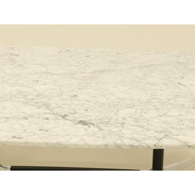 Segmented Oval Dining Table in White Marble and Stainless Steel by Charles and Ray Eames, 1960s For Sale - Image 16 of 18