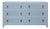 Matthew Izzo Home Avery Light Blue Lacquer Fluted Six Drawer Chest For Sale