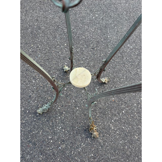 Metal Victorian Onyx Plant Stand For Sale - Image 7 of 9