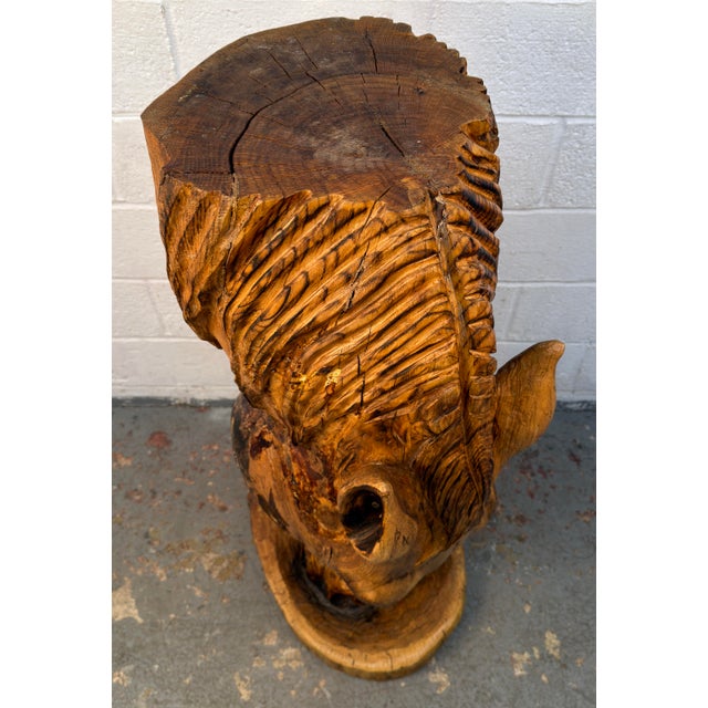 Horse Head Hardwood Chainsaw Carving For Sale - Image 13 of 14