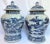 Vintage Chinoiserie Canton Road Blue & White Blaster Temple / Ginger Jars - a Pair For Sale In Houston - Image 6 of 11