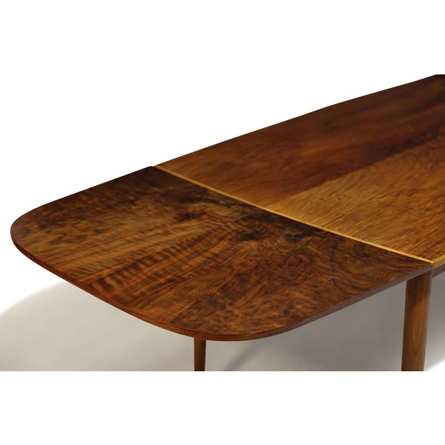 Mid 20th Century Kurt Ostervig Burled Walnut Dining Table With Eye-Catching Grain For Sale - Image 9 of 15