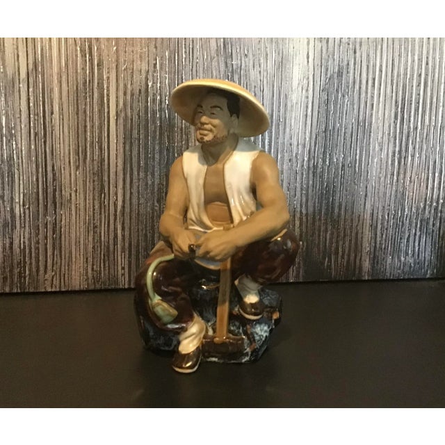 Ceramic 1970s Chinese Men Ceramic Figurine For Sale - Image 7 of 8
