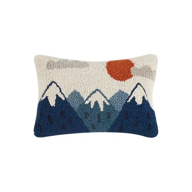 Spritely Home Mountains Hook Pillow, 12" x 8" For Sale - Image 4 of 4