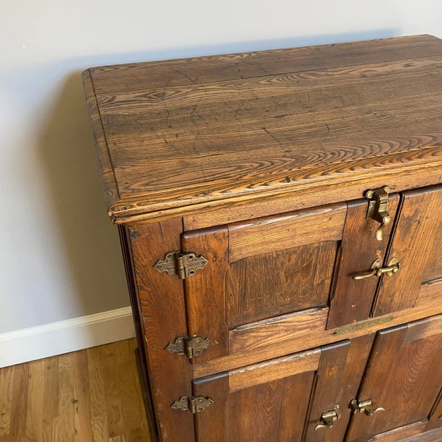 Early 20th Century Antique Oak Alaska Ice Box Cabinet For Sale - Image 5 of 12