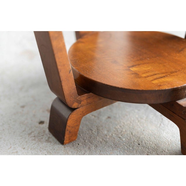 Wood Art Deco Side Table, Netherlands, 1930s For Sale - Image 7 of 14
