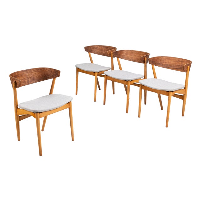 No. 7 Dining Chairs by Helge Sibast for Sibast, 1950s, Set of 4 For Sale