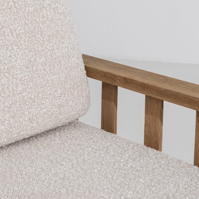 Mid-Century Reclining Lounge Armchair with Pull-Out Footrest in Bouclé Upholstery For Sale - Image 9 of 18