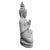 Vintage Sitting Stone Garden Buddha Statue For Sale - Image 4 of 9