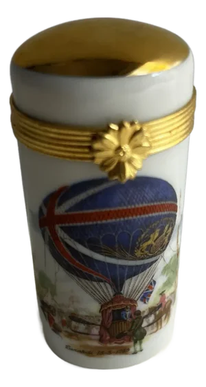 Vintage Artoria Limoges Hot Air Balloon Box