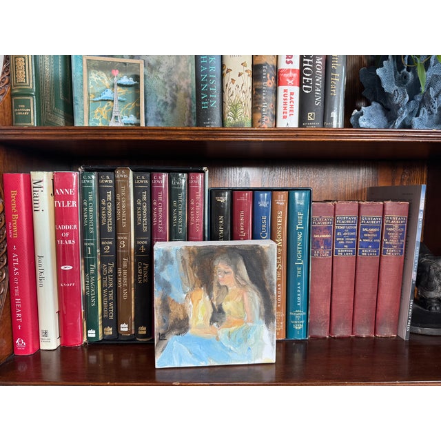 Contemporary 2024 Oil Portrait of a Young Girl on Stretched Canvas For Sale - Image 3 of 5