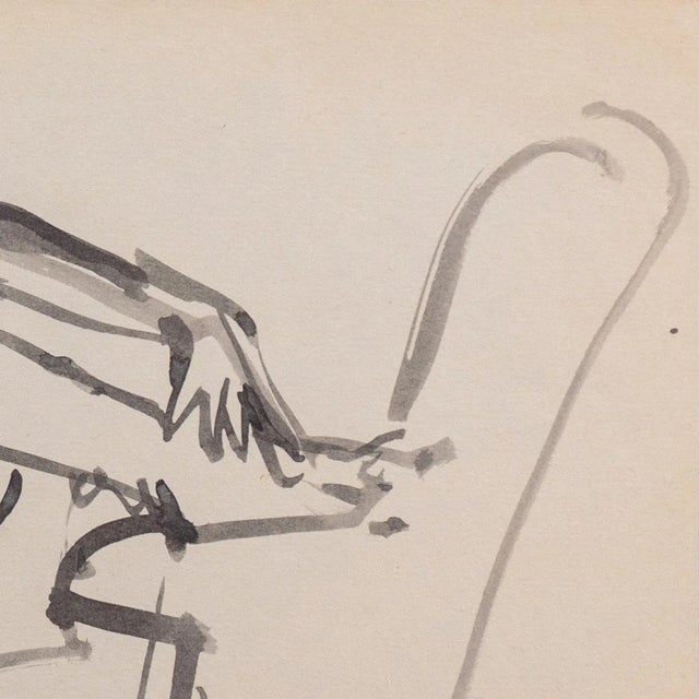 Paper 'Seated Nude' by Victor Di Gesu, Paris, Louvre, Salon D'Automne, Academie Chaumière, Los Angeles County Museum of Art, San Francisco Art Association For Sale - Image 7 of 9