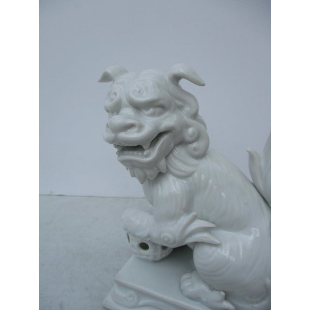 Fitz & Floyd Blanc De Chine Foo Dog For Sale In New York - Image 6 of 8