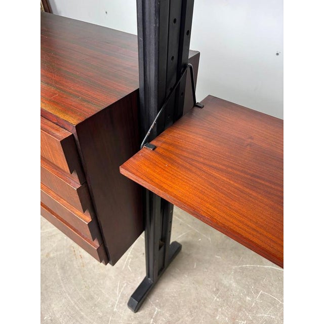 1960s Italian Modular Wooden Bookshelf, 1960s For Sale - Image 5 of 10