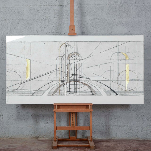 Walter Valentini, Mixed Media Painting, 1990s, Metal and Paper For Sale - Image 13 of 13