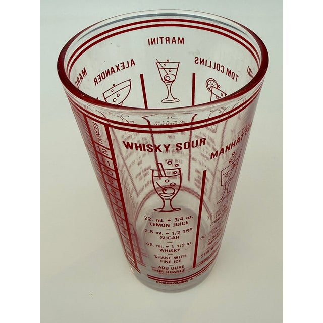 Transparent Vintage Mid-Century Modern Bar Ware Phoenixware Bar Measuring Drink Glass For Sale - Image 8 of 13