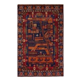 Rug & Kilim’s Baluch Tribal Rug With Colorful Geometric Pictorials For Sale