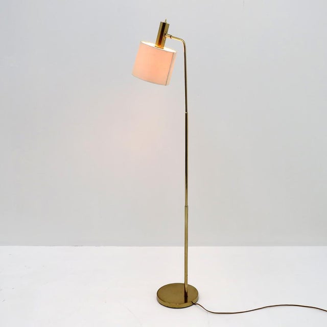 Swedish Brass Floor Lamp “B-03” by Bergboms 1960 For Sale - Image 9 of 10