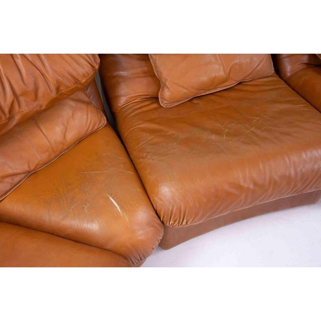 Animal Skin Vintage Modular Sofa in the style of Vico Magistretti, 1970s, Set of 6 For Sale - Image 7 of 11