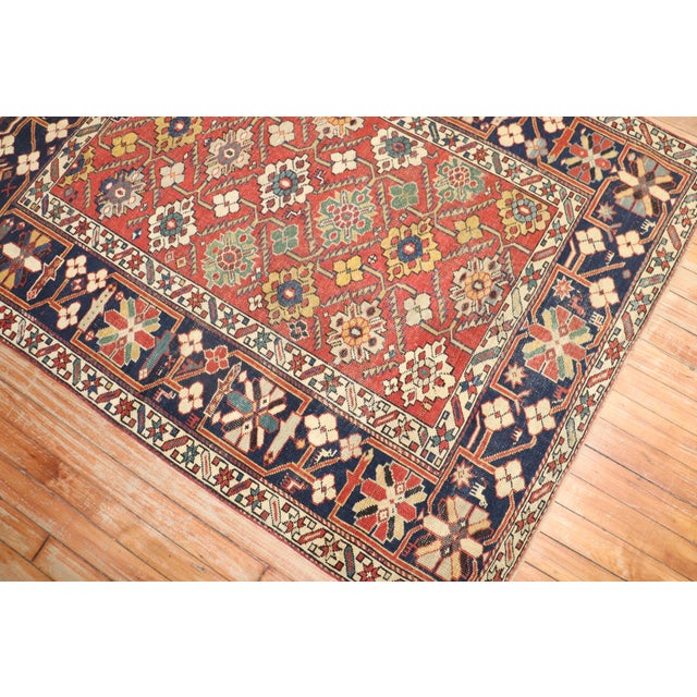 Late 19th Century 19th Century Antique Caucasian Shirvan Rug, 3'7'' X 4'9'' For Sale - Image 5 of 10