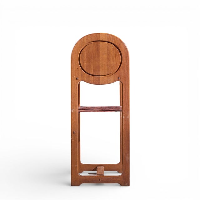 Mid Century Danish Teak Tambour Door Foyer Entry Console Phone Table For Sale - Image 4 of 10