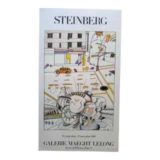 Saul Steinberg (1914–1999), Cocktail Lounge, 1986, Vintage Exhibition Poster For Sale
