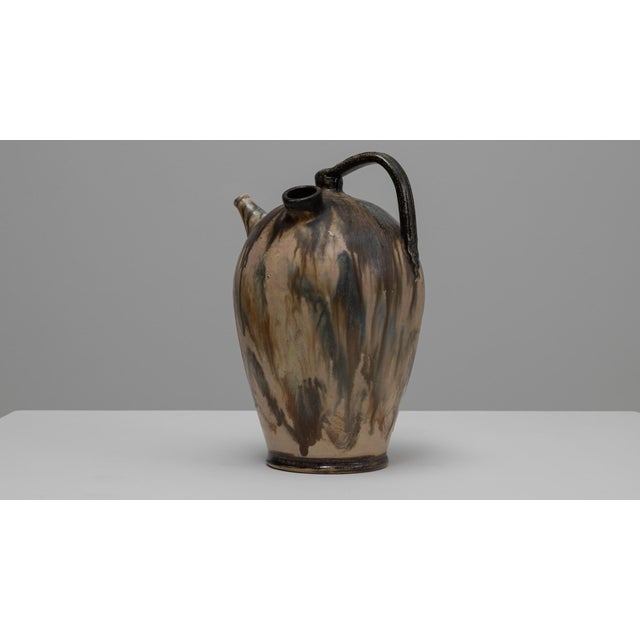 Mid 20th Century 20th Century Belgian Drip Glaze Ceramic Jug For Sale - Image 5 of 18