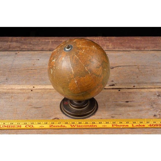 Metal Vintage Gilmore Advertising Terrestrial Globe by Cram For Sale - Image 7 of 7
